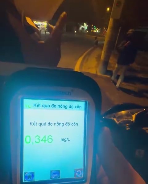 Kết quả kiểm tra nồng độ cồn của ông V.D
