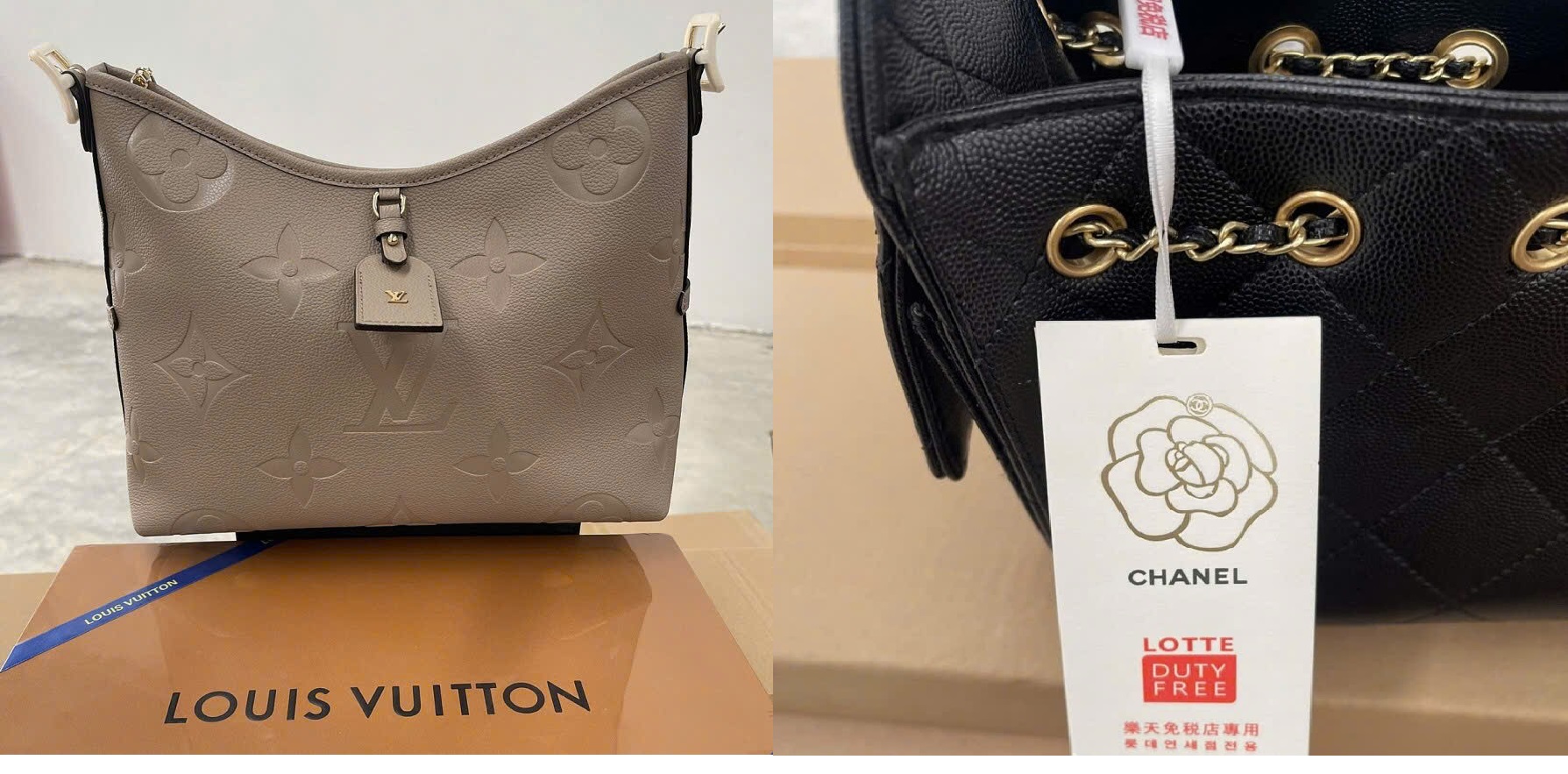 Tang vật bị bắt 175 túi xách tay gắn nhãn hiệu LOUIS VUITTON, 65 túi xách tay gắn nhãn hiệu CHANEL.