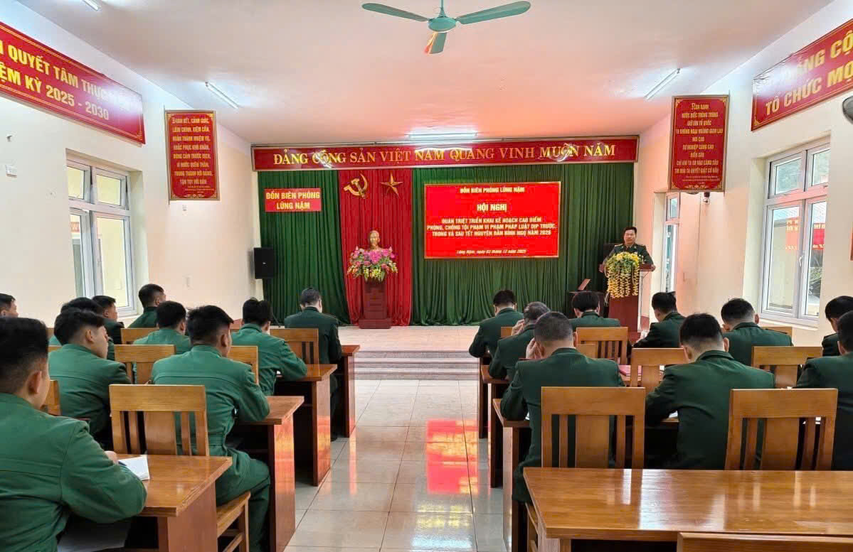 Hội nghị quán triệt Bộ đội Biên phòng Lũng Nặm (BĐBP) tỉnh Cao Bằng đã triển khai Kế hoạch cao điểm đấu tranh phòng chống tội phạm.
