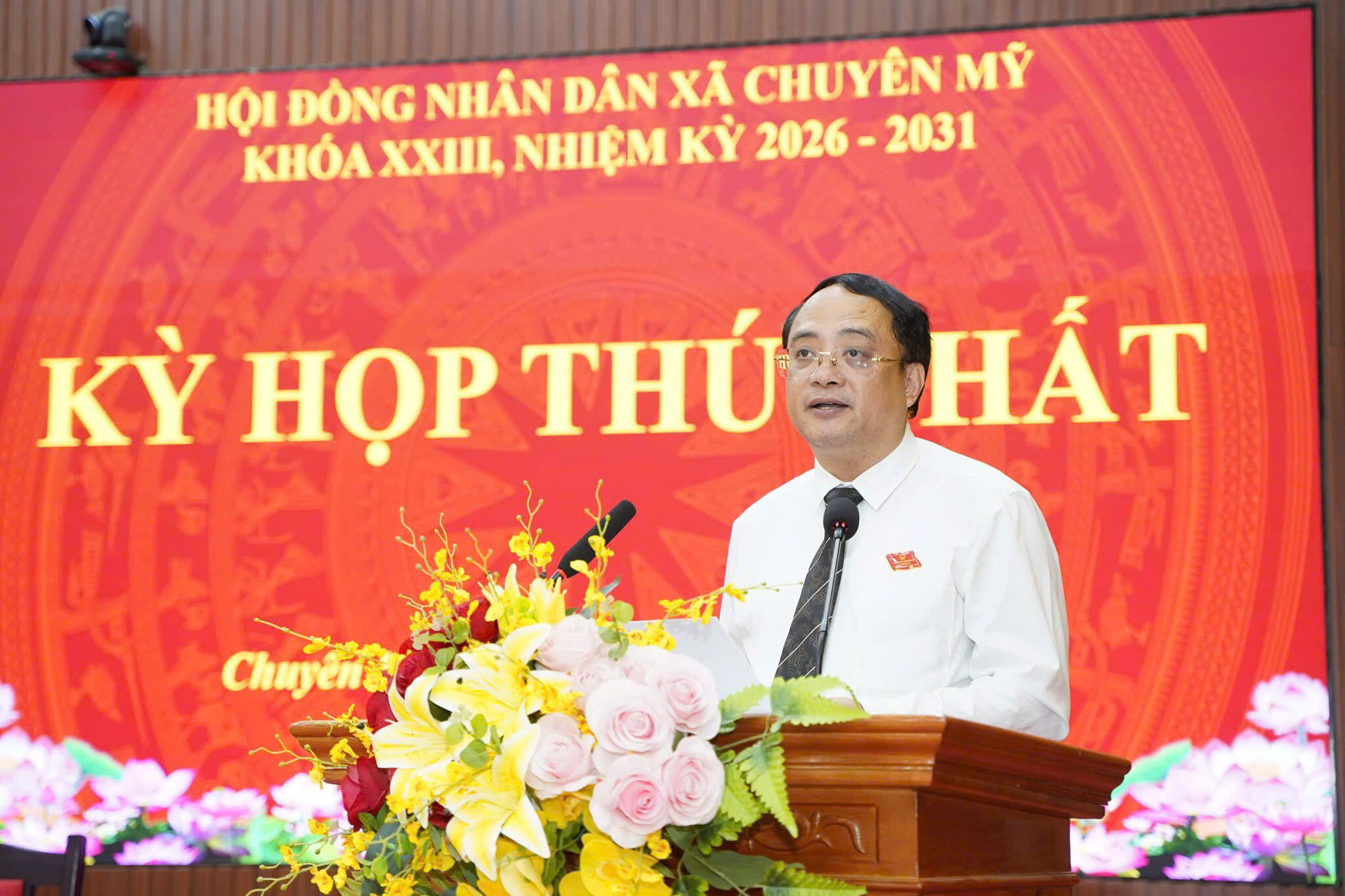 Phát biểu tại Kỳ họp, đồng chí Vũ Văn Hữu – Phó Bí thư Đảng uỷ, Chủ tịch UBND xã cho cần xác định rõ phương châm hành động: Chủ động – kỷ cương – trách nhiệm – hiệu quả – phục vụ nhân dân.