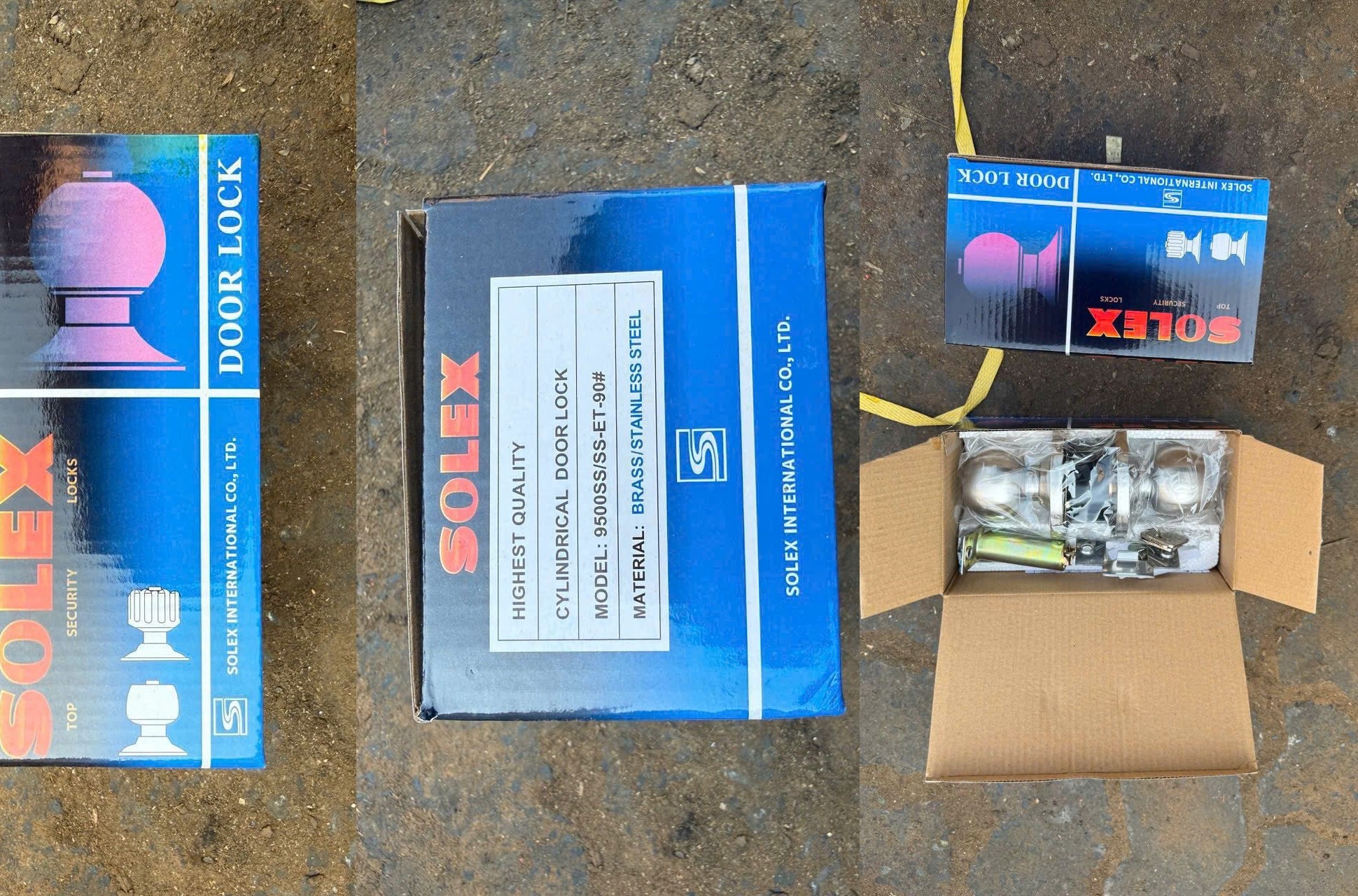 Số hàng hóa vi phạm có 1.440 sản phẩm khóa mang nhãn hiệu SOLEX được đóng trong 48 thùng carton.