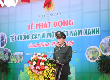 Đại tướng Lương Tam Quang, Bộ trưởng Bộ Công an chủ trì Lễ phát động “Tết trồng cây năm 2026 - Vì một Việt Nam xanh”. 