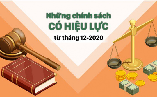 Chính sách mới có hiệu lực từ tháng 12/2020