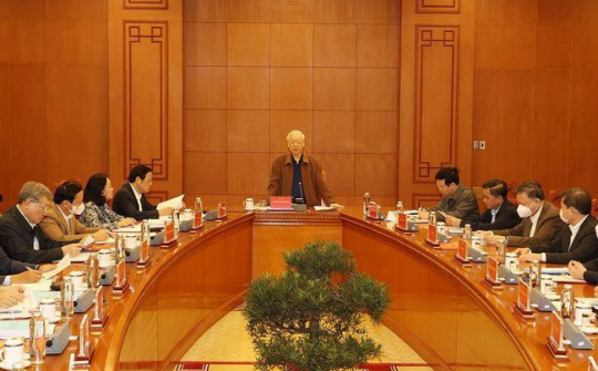 Tổng Bí thư Nguyễn Phú Trọng chủ trì họp Thường trực Ban Chỉ đạo Trung ương về phòng, chống tham nhũng, tiêu cực