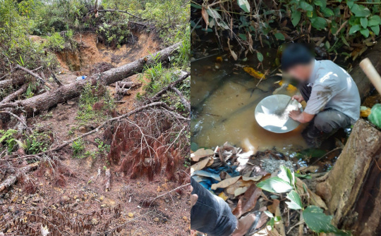 Kon Tum: Khai thác vàng trái phép xuất hiện trở lại tại Đăk Glei