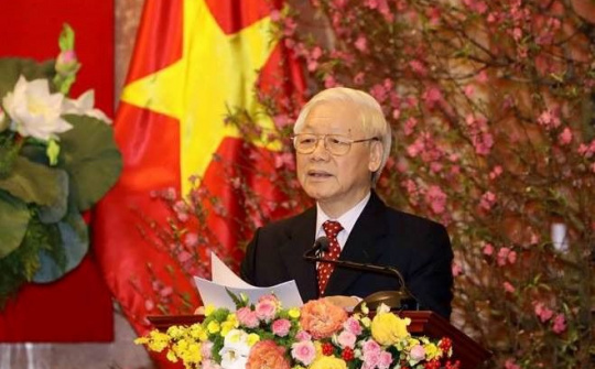 Tổng Bí thư, Chủ tịch nước Nguyễn Phú Trọng chúc Tết đồng chí, đồng bào