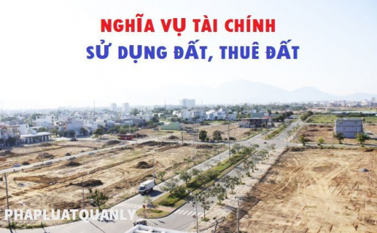 Các loại nghĩa vụ tài chính, khoản tiền phải nộp của người sử dụng đất, thuê đất