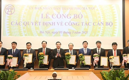 Hà Nội: Công bố quyết định điều động, bổ nhiệm một số lãnh đạo sở ngành, quận huyện