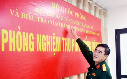 Bộ Quốc phòng chuẩn bị công tác nghiệm thu phiếu điều tra kinh tế, cơ sở hành chính