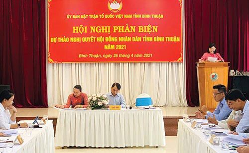 Bình Thuận: Hội nghị phản biện dự thảo nghị quyết HĐND