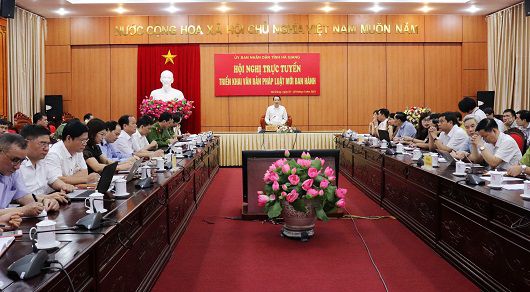 Hà Giang tổ chức Hội nghị trực tuyến triển khai văn bản pháp luật mới ban hành