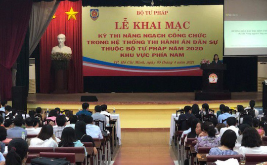 Bộ Tư pháp: Khai mạc Kỳ thi nâng ngạch công chức trong hệ thống thi hành án dân sự năm 2020 phía Nam