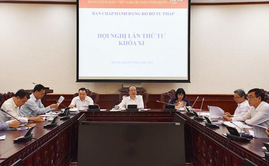 Bộ Tư pháp tổ chức Hội nghị lần thứ IV BCH Đảng bộ Khóa XI và Ban Thường vụ Đảng ủy tháng 3/2021