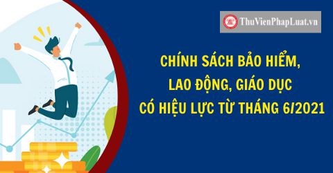 Chính sách bảo hiểm, lao động, giáo dục có hiệu lực từ tháng 6/2021