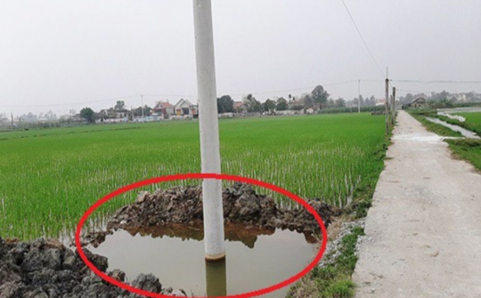Xử phạt vi phạm hành chính vụ 2 cháu bé tử vong dưới hố chôn cột điện ở huyện Hậu Lộc, Thanh Hóa