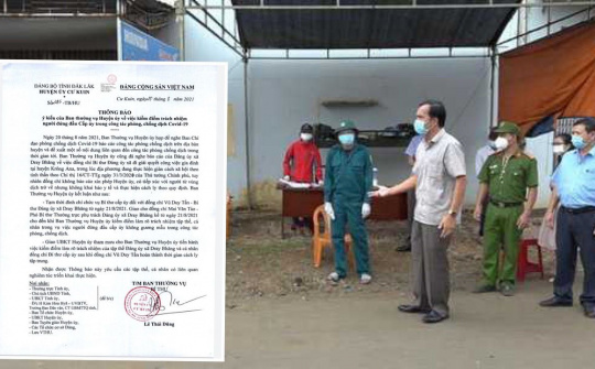 Đắk Lắk: Đình chỉ chức vụ một Bí thư xã do vi phạm quy định phòng, chống dịch