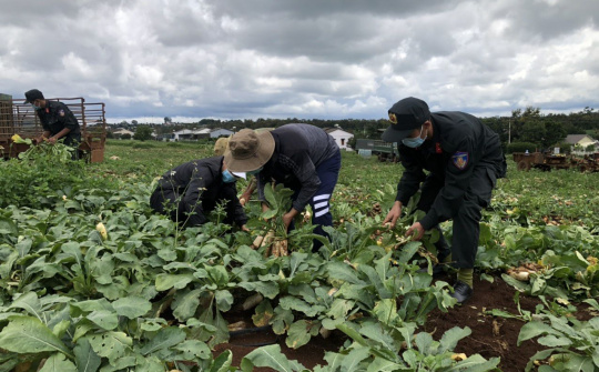Công an Đắk Nông: Hỗ trợ cho người dân, lực lượng tuyến đầu chống dịch