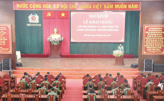 Công an Đắk Nông mở lớp bồi dưỡng lý luận chính trị dành cho đảng viên mới năm 2022