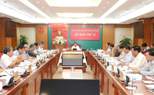 Thông cáo báo chí Kỳ họp thứ 23 của Ủy ban Kiểm tra Trung ương