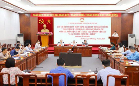 Tăng cường sự lãnh đạo của Đảng đối với công tác giám sát, phản biện xã hội