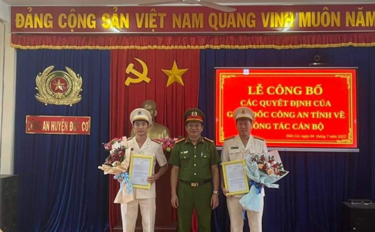 Công an Gia Lai công bố công tác cán bộ tại huyện Đức Cơ