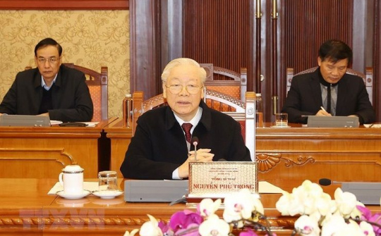 Tổng Bí thư chủ trì cuộc họp của Ban Bí thư đánh giá công tác tổ chức Tết Quý Mão 2023