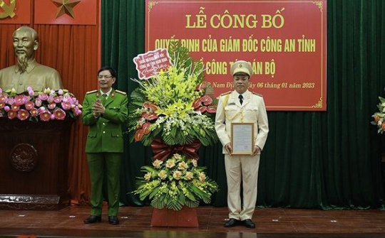 Nam Định: Công bố Quyết định bổ nhiệm Trưởng Công an thành phố Nam Định