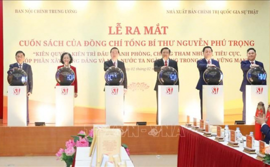 Lễ ra mắt cuốn sách của Tổng Bí thư về đấu tranh phòng, chống tham nhũng, tiêu cực