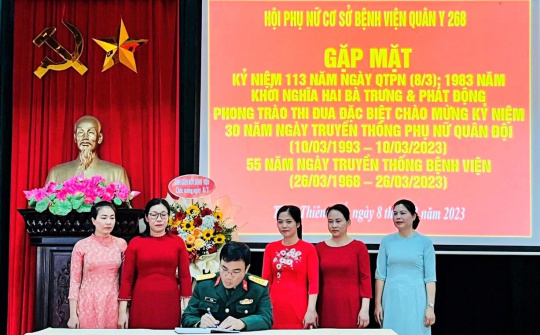 Hội Phụ nữ Bệnh viện Quân y 268: Thi đua chào mừng 30 năm Ngày truyền thống Phụ nữ Quân đội và 55 năm ngày truyền thống Bệnh viện