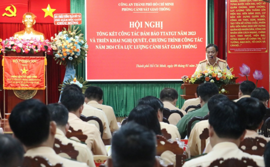 Phòng CSGT, CA TP.HCM: Tổng kết công tác đảm bảo TTATGT năm 2023, triển khai Nghị quyết, Chương trình công tác năm 2024