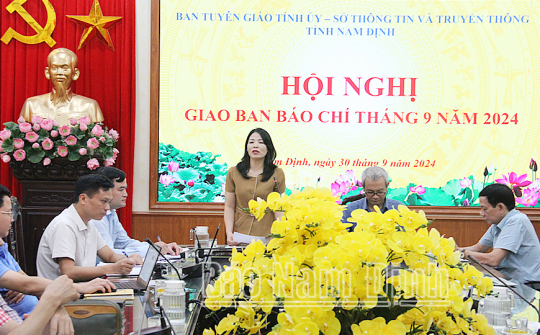 Nam Định giao ban báo chí tháng 9