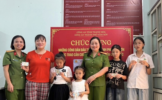 Công an Thành phố Sầm Sơn triển khai thực hiện Luật Căn cước 2023