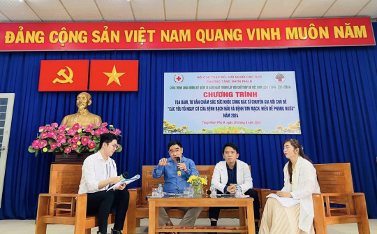Tăng Nhơn Phú B tổ chức chương trình tọa đàm, chăm sóc sức khỏe nhân cho nhân dân