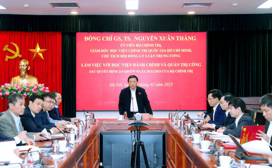 Học viện Hành chính và Quản trị công tiếp tục phát huy thế mạnh nghiên cứu khoa học về nhà nước, hành chính và quản trị công