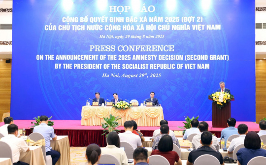 Công bố Quyết định đặc xá dịp Quốc khánh 2/9/2025