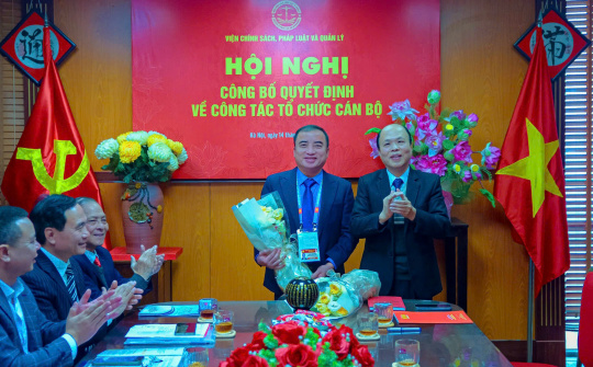 Viện Chính sách, Pháp luật và Quản lý tổ chức Hội nghị công bố quyết định về công tác tổ chức cán bộ