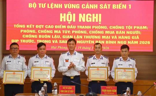 Vùng Cảnh sát biển 1 kiểm soát hiệu quả tội phạm, vi phạm trên biển