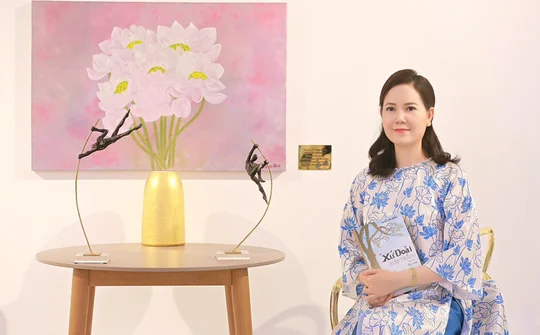 Họa sỹ Nguyễn Thị Kim Đức và những tự tình trong từng bức tranh sen