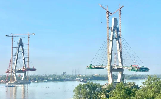 Ghi nhận tiến độ thi công Cầu Mỹ Thuận 2