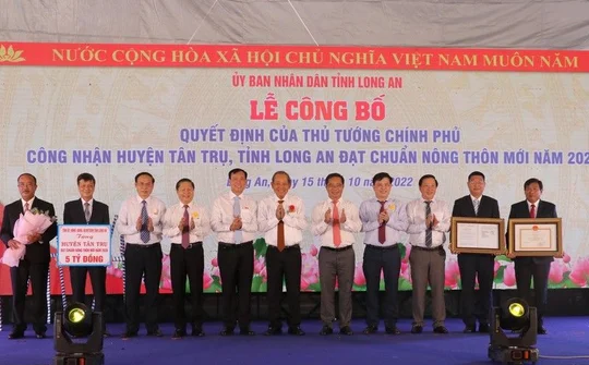 Huyện Tân Trụ tỉnh Long An đạt chuẩn nông thôn mới