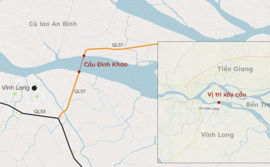 Hơn 3.200 tỷ đồng xây cầu nối Vĩnh Long – Bến Tre