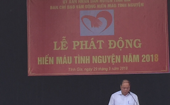 Hiến máu tình nguyện huyện Tĩnh Gia 2018