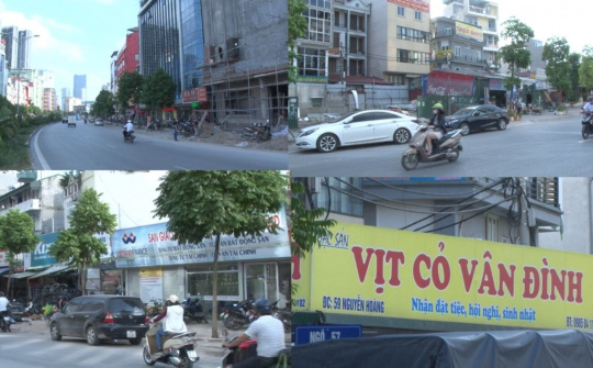 Yêu cầu Hà Nội xử lý nghiêm vi phạm về đất đai, xây dựng dọc đường Nguyễn Hoàng 