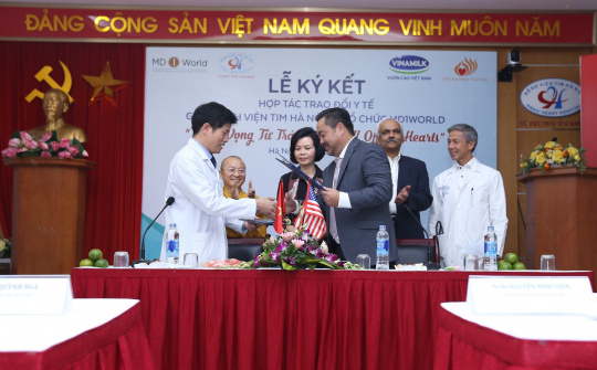 Ký kết hợp tác trao đổi y tế giữa MD1WORLD và Bệnh viện Tim Hà Nội