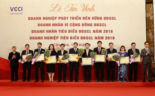 Vinh danh doanh nghiệp, doanh nhân tiêu biểu khu vực ĐBSCL