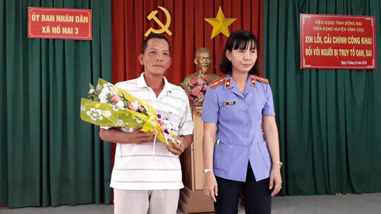 Đồng Nai: Tổ chức công khai xin lỗi người bị truy tố oan