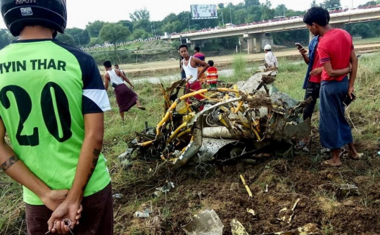 Rơi 2 máy bay quân sự ở Myanmar, 3 người thiệt mạng