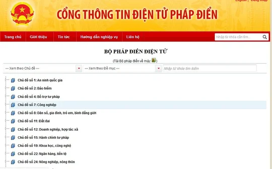 Phê duyệt kết quả pháp điển hệ thống quy phạm pháp luật