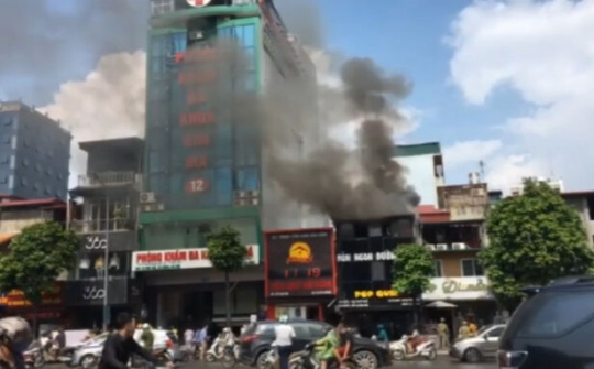 Hà Nội: Cháy tại nhà hàng ăn ở số 8 Kim Mã 