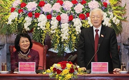 Tổng Bí thư, Chủ tịch nước Nguyễn Phú Trọng làm việc với Văn phòng Chủ tịch nước